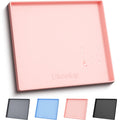 ukeetap Extra Thick Silicone Mat Waterproof with Raised Edge 22" x 19", Under Sink Mat for Kitchen & Bathroom, Kitchen Cabinet Liner, Multi-Purpose for Storage & Protection, Pink