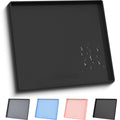 ukeetap Extra Thick Silicone Mat Waterproof with Raised Edge 22" x 19", Under Sink Mat for Kitchen & Bathroom, Kitchen Cabinet Liner, Multi-Purpose for Storage & Protection, Black