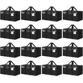 16 Pack Extra Large Heavy Duty Moving Bags, Black Storage Bins with Lids, Reinforced Handles & Heavy-Duty Zippers Moving Boxes Storage Bags Totes for Clothes Packing, Dorms, College Supplies, Black