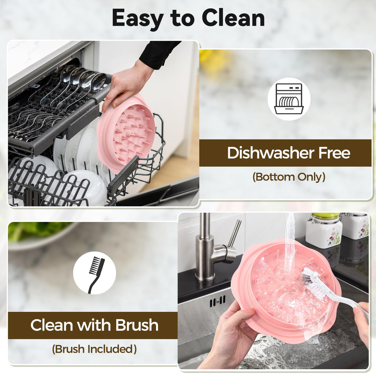 Ukeetap 10" Pro Chicken Shredder Tool Twist Large for Kitchen, BPA-Free Food-Safe Meat Grinder, Visible Chicken Breast Meat Shredder with Strong Anti-Slip Bottom & Ergonomic Handle, Pink