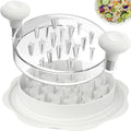 Ukeetap 10" Pro Chicken Shredder Tool Twist Large for Kitchen, BPA-Free Food-Safe Meat Grinder, Visible Chicken Breast Meat Shredder with Strong Anti-Slip Bottom & Ergonomic Handle, White