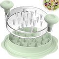 Ukeetap 10" Pro Chicken Shredder Tool Twist Large for Kitchen, BPA-Free Food-Safe Meat Grinder, Visible Chicken Breast Meat Shredder with Strong Anti-Slip Bottom & Ergonomic Handle, Green